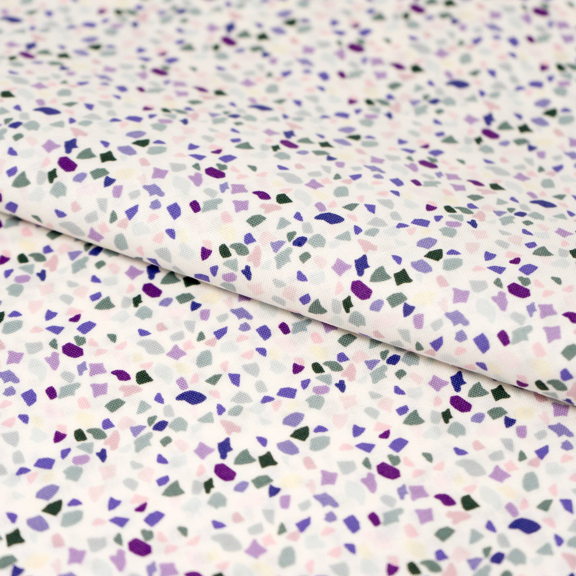 SINGER Purple Party Confetti Cotton Fabric